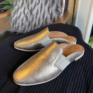 Brand new Frye Terri Silver Mules-women 6.5
